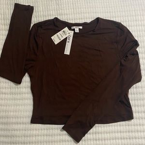 Bar III - Bodycon Long-Sleeve Cropped Top